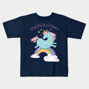 Graceful As A Unicorn Kids T-Shirt